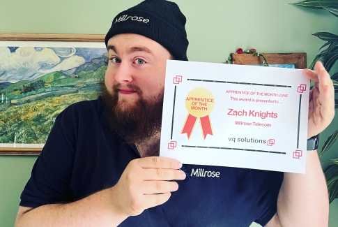 Zach is VQ Training's "Apprentice of the Month"